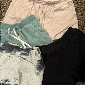 Set of Four Casual Shorts in Pastel and Neutral Tones